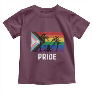 Puerto Rican LGBTQ Toddler T Shirt Boricua Rainbow Flag Pride TS10 Maroon Print Your Wear