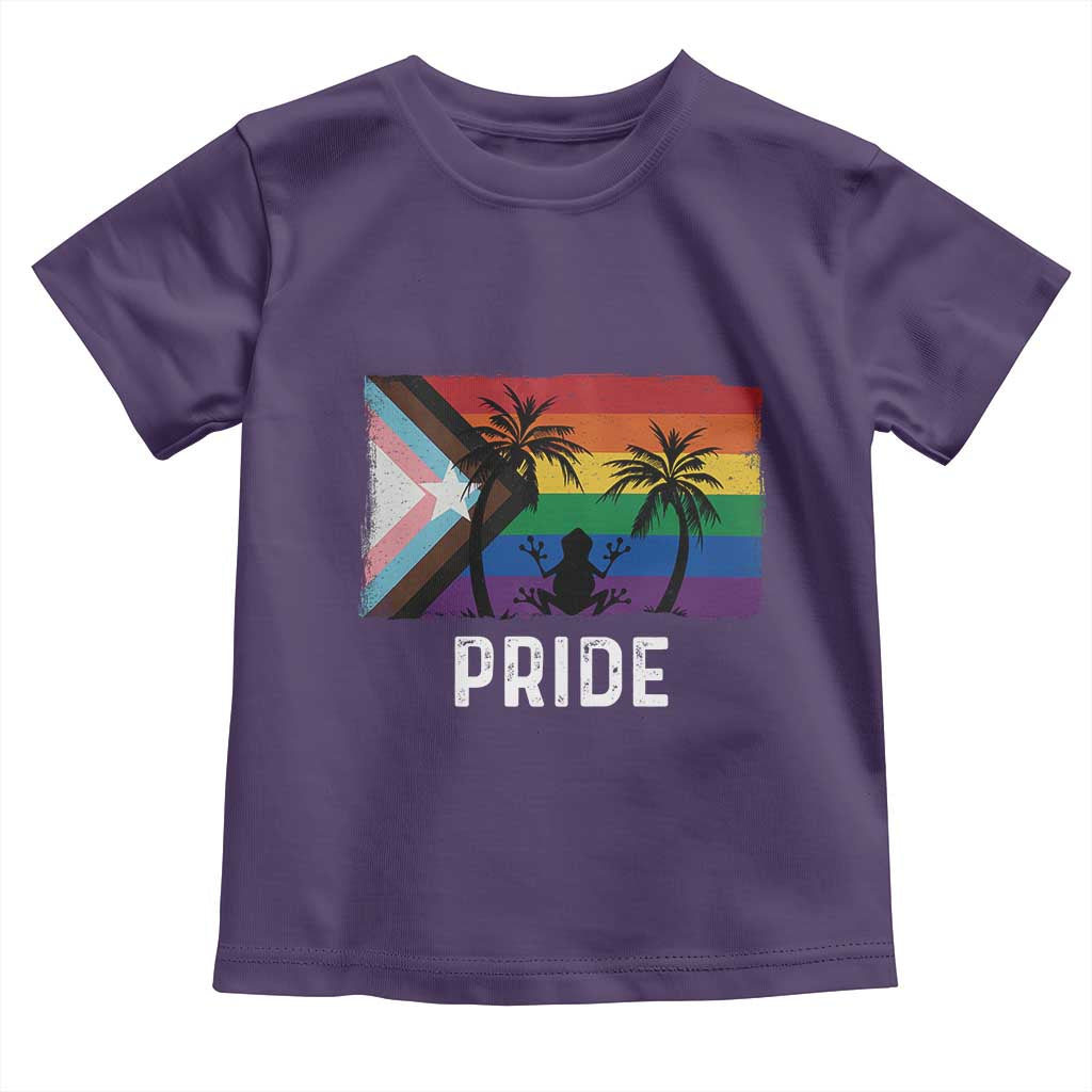 Puerto Rican LGBTQ Toddler T Shirt Boricua Rainbow Flag Pride TS10 Purple Print Your Wear