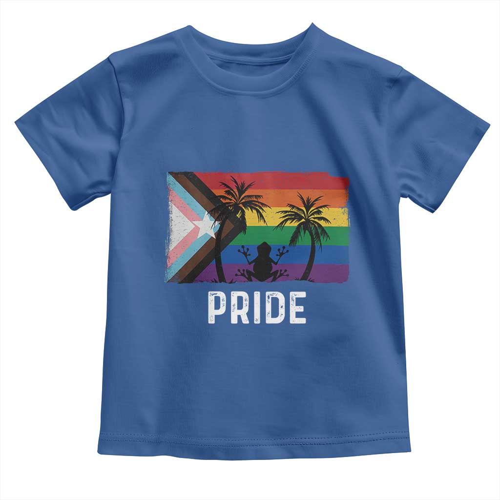 Puerto Rican LGBTQ Toddler T Shirt Boricua Rainbow Flag Pride TS10 Royal Blue Print Your Wear