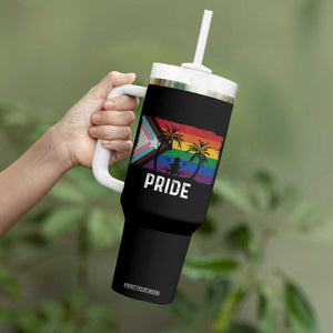 Puerto Rican LGBTQ Tumbler With Handle Boricua Rainbow Flag Pride TS10 Print Your Wear