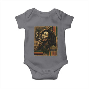 Vintage Marley Guitarist Baby Onesie Rastaman Rastafari Music Vibes Only Rasta Jamaica Reggae TS10 Charcoal Print Your Wear