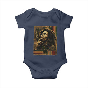Vintage Marley Guitarist Baby Onesie Rastaman Rastafari Music Vibes Only Rasta Jamaica Reggae TS10 Navy Print Your Wear