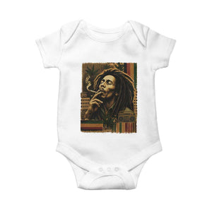 Vintage Marley Guitarist Baby Onesie Rastaman Rastafari Music Vibes Only Rasta Jamaica Reggae TS10 White Print Your Wear