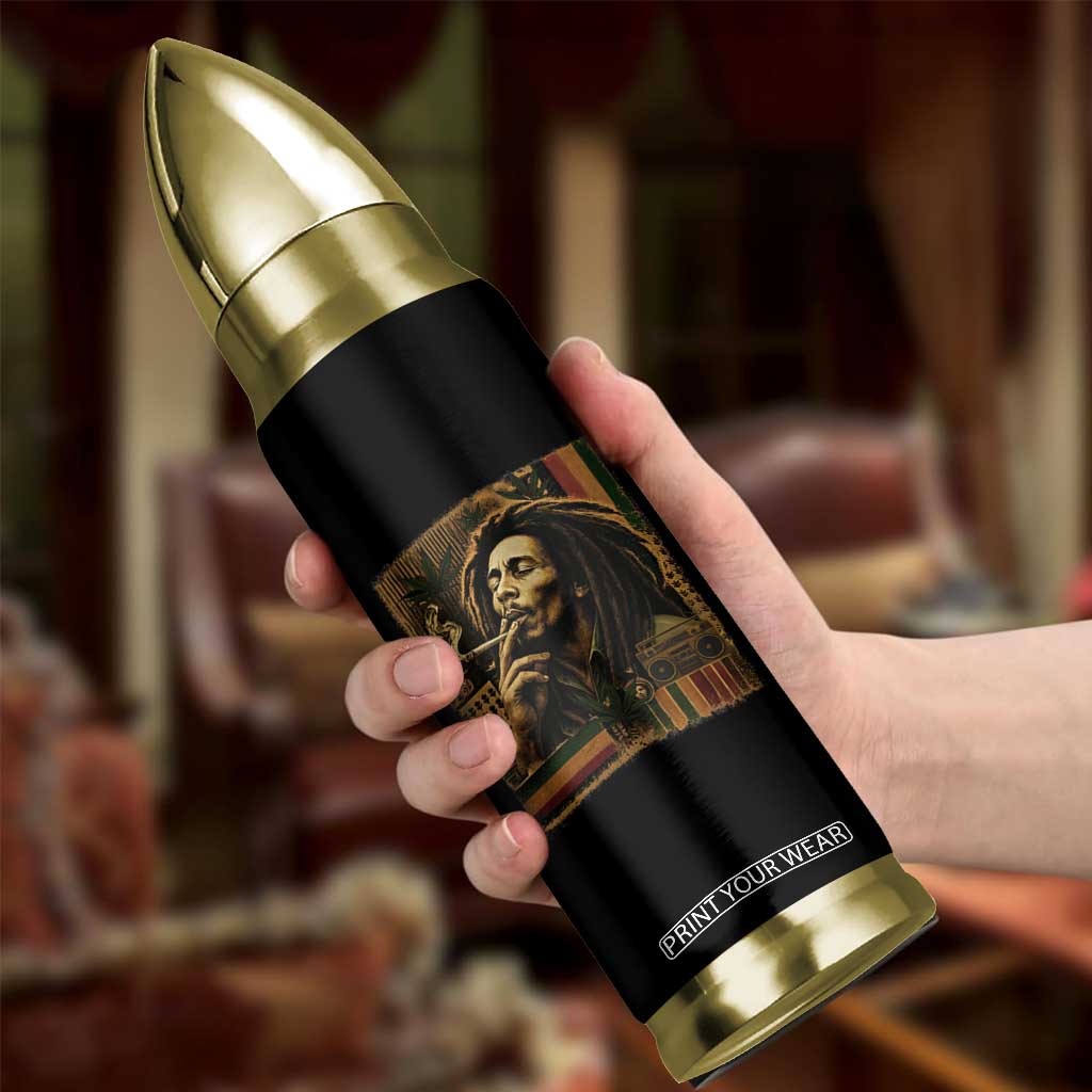Vintage Marley Guitarist Bullet Tumbler Rastaman Rastafari Music Vibes Only Rasta Jamaica Reggae TS10 Print Your Wear