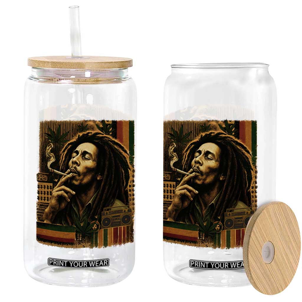 Vintage Marley Guitarist Glass Can Rastaman Rastafari Music Vibes Only Rasta Jamaica Reggae TS10 Print Your Wear