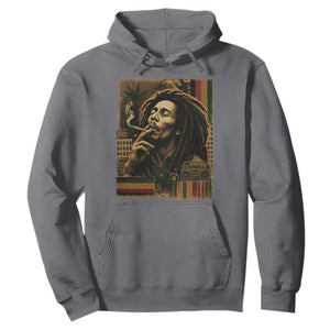 Vintage Marley Guitarist Hoodie Rastaman Rastafari Music Vibes Only Rasta Jamaica Reggae TS10 Charcoal Print Your Wear