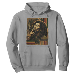 Vintage Marley Guitarist Hoodie Rastaman Rastafari Music Vibes Only Rasta Jamaica Reggae TS10 Sport Gray Print Your Wear