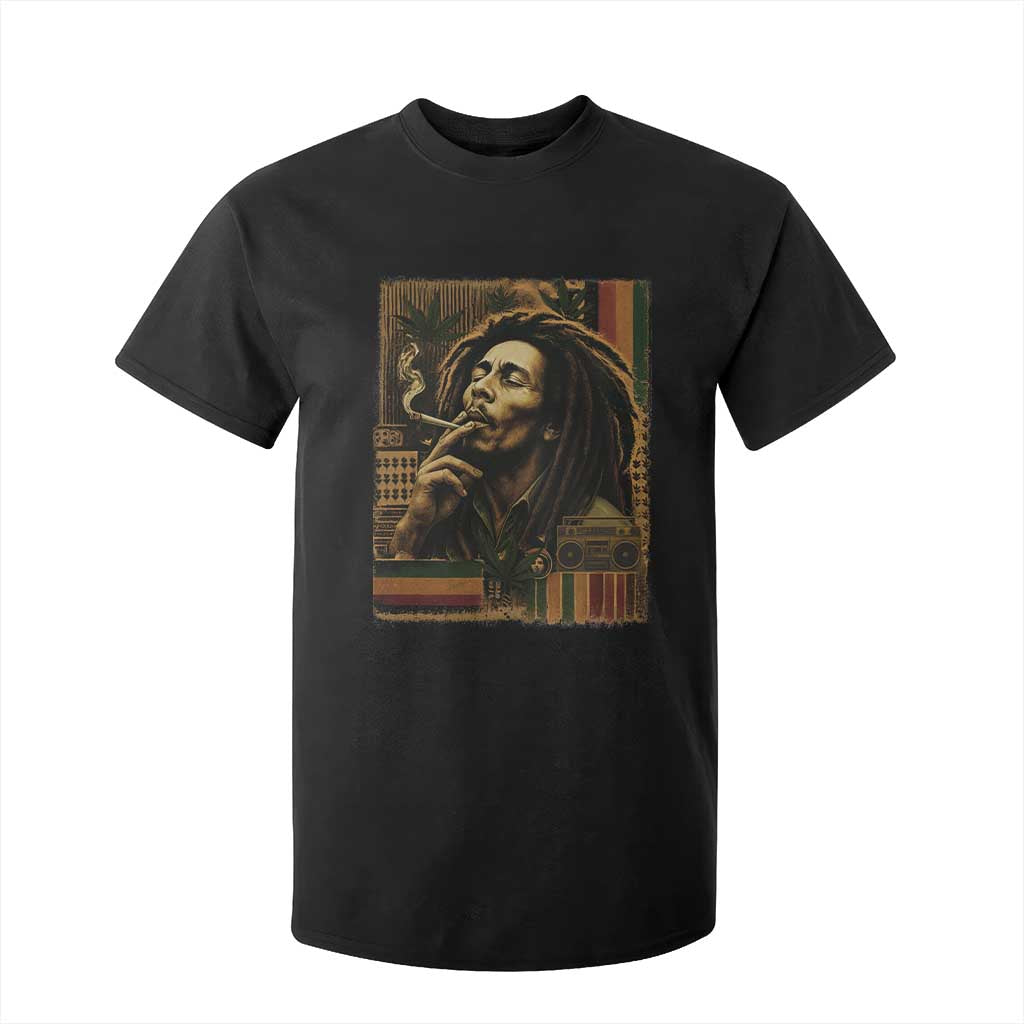Vintage Marley Guitarist T Shirt For Kid Rastaman Rastafari Music Vibes Only Rasta Jamaica Reggae TS10 Black Print Your Wear