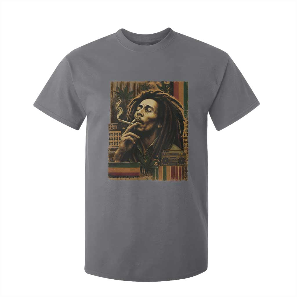 Vintage Marley Guitarist T Shirt For Kid Rastaman Rastafari Music Vibes Only Rasta Jamaica Reggae TS10 Charcoal Print Your Wear
