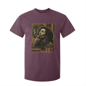 Vintage Marley Guitarist T Shirt For Kid Rastaman Rastafari Music Vibes Only Rasta Jamaica Reggae TS10 Maroon Print Your Wear