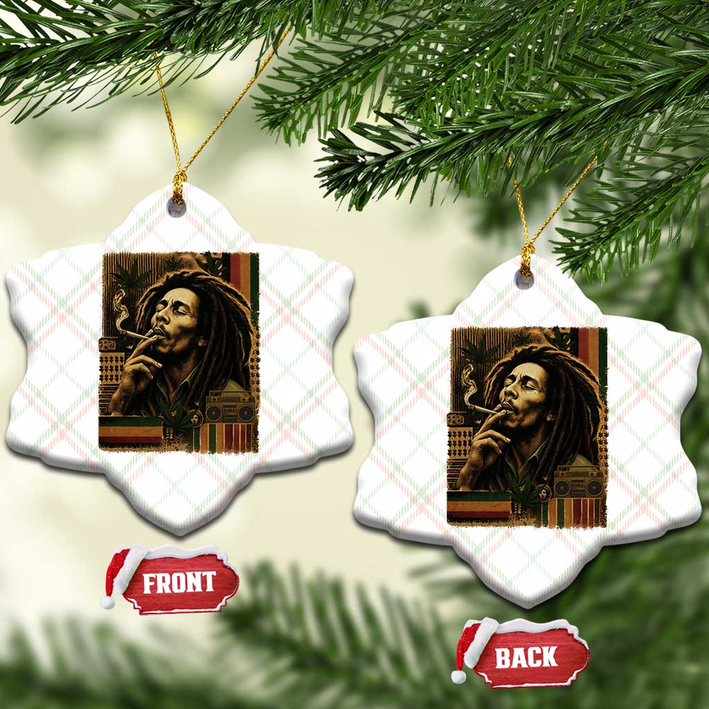 Vintage Marley Guitarist Ceramic Ornament Rastaman Rastafari Music Vibes Only Rasta Jamaica Reggae TS10 Print Your Wear