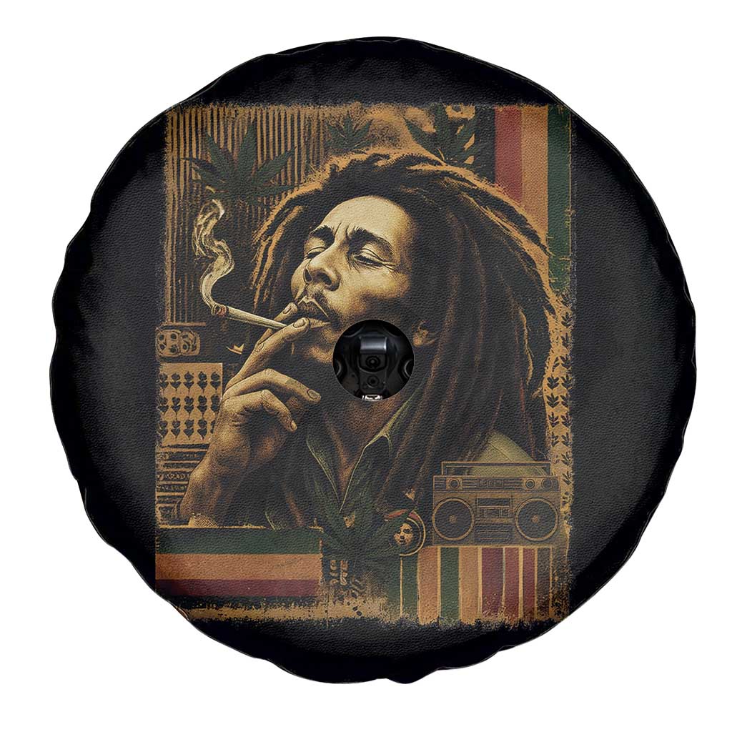 Vintage Marley Guitarist Spare Tire Cover Rastaman Rastafari Music Vibes Only Rasta Jamaica Reggae TS10 Print Your Wear
