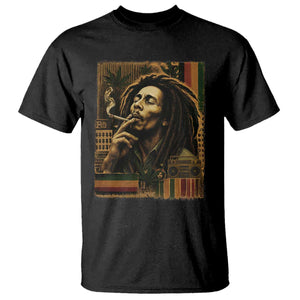 Vintage Marley Guitarist T Shirt Rastaman Rastafari Music Vibes Only Rasta Jamaica Reggae TS10 Black Print Your Wear