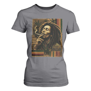 Vintage Marley Guitarist T Shirt For Women Rastaman Rastafari Music Vibes Only Rasta Jamaica Reggae TS10 Charcoal Print Your Wear