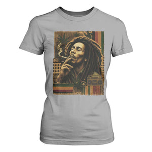 Vintage Marley Guitarist T Shirt For Women Rastaman Rastafari Music Vibes Only Rasta Jamaica Reggae TS10 Sport Gray Print Your Wear