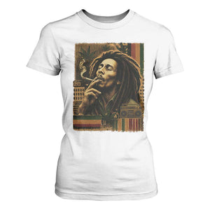 Vintage Marley Guitarist T Shirt For Women Rastaman Rastafari Music Vibes Only Rasta Jamaica Reggae TS10 White Print Your Wear