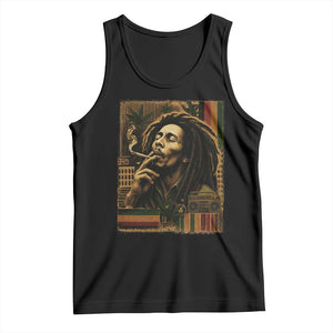Vintage Marley Guitarist Tank Top Rastaman Rastafari Music Vibes Only Rasta Jamaica Reggae TS10 Black Print Your Wear