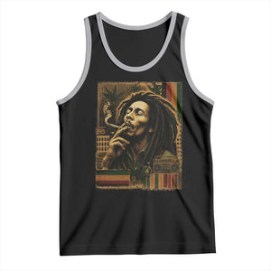 Vintage Marley Guitarist Tank Top Rastaman Rastafari Music Vibes Only Rasta Jamaica Reggae TS10 Black Athletic Heather Print Your Wear