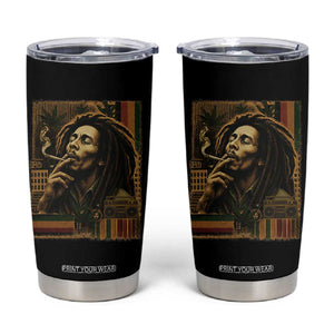 Vintage Marley Guitarist Tumbler Cup Rastaman Rastafari Music Vibes Only Rasta Jamaica Reggae TS10 Black Print Your Wear