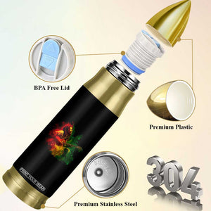 Marley Guitarist Bullet Tumbler Smoke Cannabis Leaf 420 Rastafari Rasta Reggae Music TS10 Print Your Wear