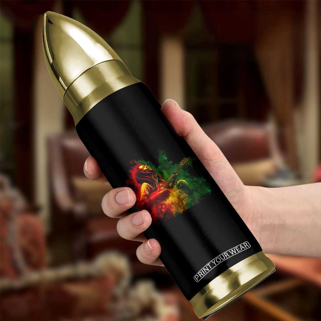 Marley Guitarist Bullet Tumbler Smoke Cannabis Leaf 420 Rastafari Rasta Reggae Music TS10 Print Your Wear