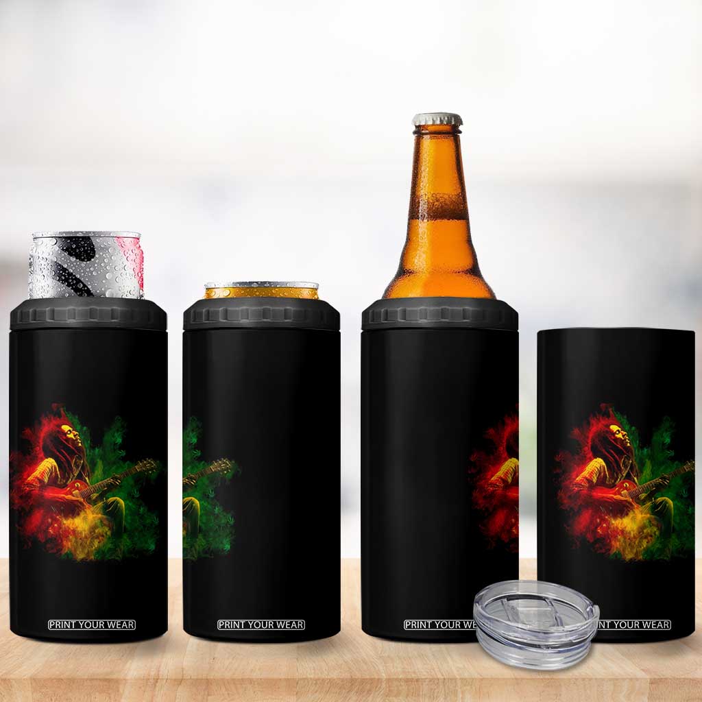 Marley Guitarist 4 in 1 Can Cooler Tumbler Smoke Cannabis Leaf 420 Rastafari Rasta Reggae Music TS10 Print Your Wear