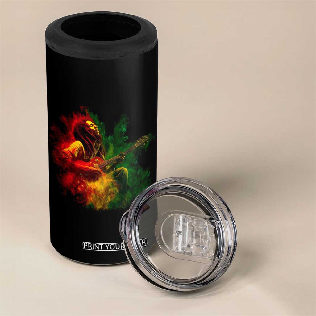 Marley Guitarist 4 in 1 Can Cooler Tumbler Smoke Cannabis Leaf 420 Rastafari Rasta Reggae Music TS10 Print Your Wear