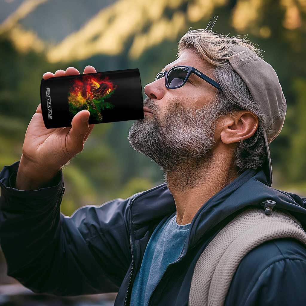 Marley Guitarist 4 in 1 Can Cooler Tumbler Smoke Cannabis Leaf 420 Rastafari Rasta Reggae Music TS10 Print Your Wear