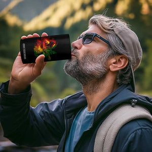 Marley Guitarist 4 in 1 Can Cooler Tumbler Smoke Cannabis Leaf 420 Rastafari Rasta Reggae Music TS10 Print Your Wear