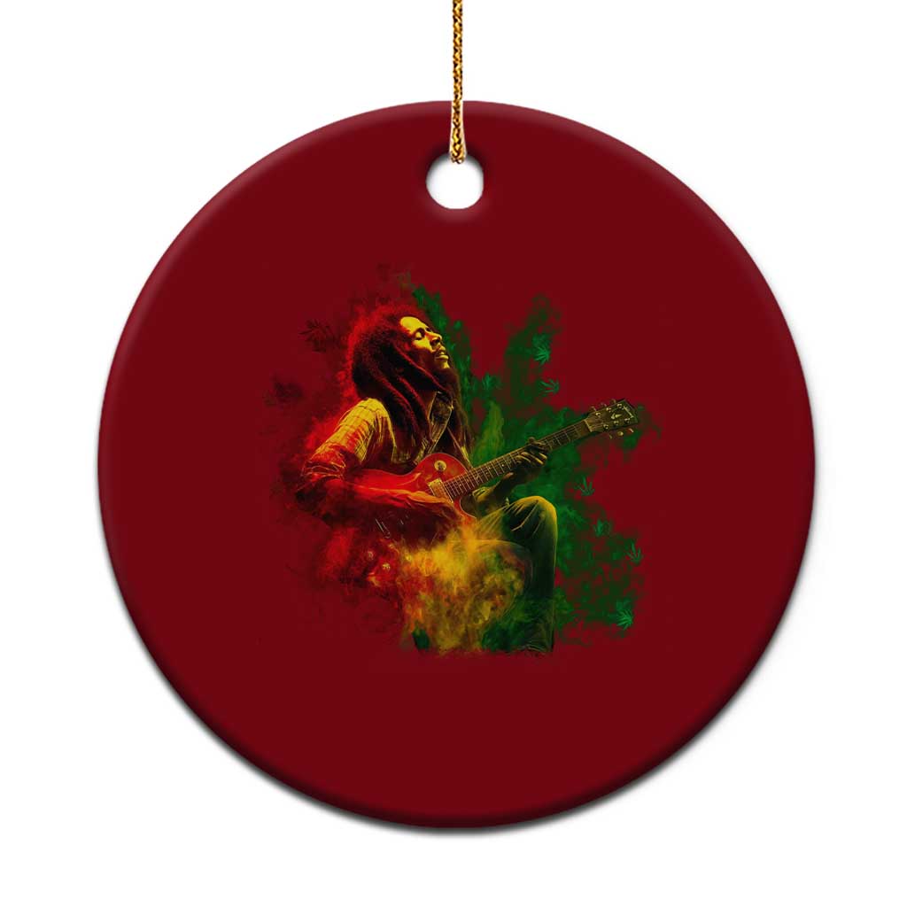 Marley Guitarist Ceramic Ornament Smoke Cannabis Leaf 420 Rastafari Rasta Reggae Music TS10 1pc Red Print Your Wear