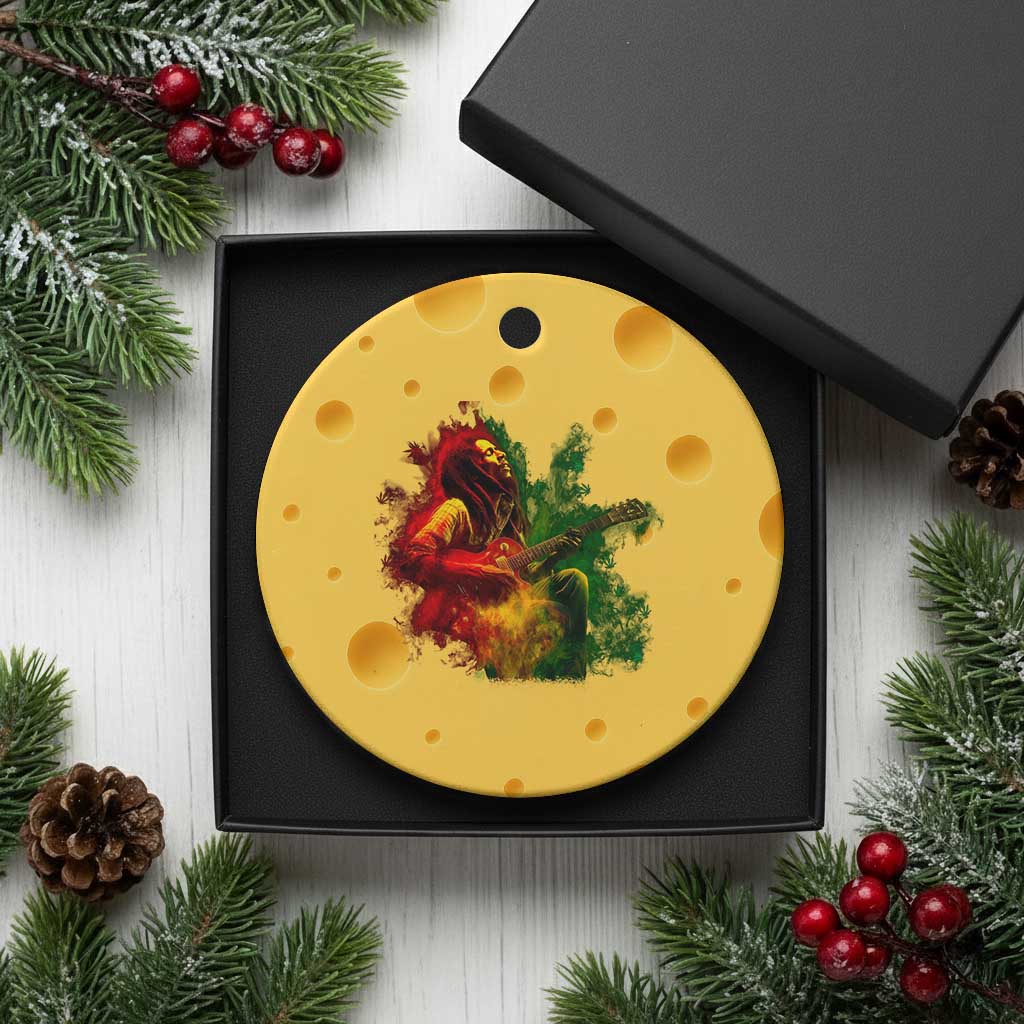 Marley Guitarist Ceramic Ornament Smoke Cannabis Leaf 420 Rastafari Rasta Reggae Music TS10 1pc Yellow Cheese Print Your Wear