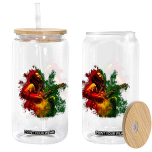 Marley Guitarist Glass Can Smoke Cannabis Leaf 420 Rastafari Rasta Reggae Music TS10 Print Your Wear