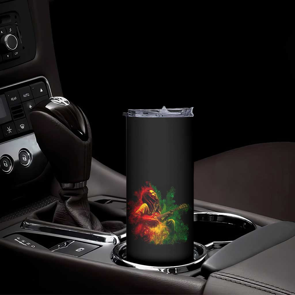 Marley Guitarist Skinny Tumbler Smoke Cannabis Leaf 420 Rastafari Rasta Reggae Music TS10 Print Your Wear