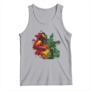 Marley Guitarist Tank Top Smoke Cannabis Leaf 420 Rastafari Rasta Reggae Music TS10 Athletic Heather Print Your Wear