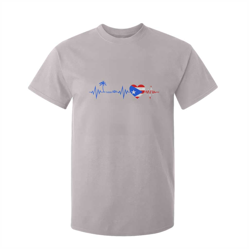 Puerto Rico Flag T Shirt For Kid Heartbeat EKG Pulse Boricua Pride Summer Beach TS10 Ice Gray Print Your Wear