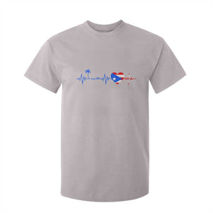Puerto Rico Flag T Shirt For Kid Heartbeat EKG Pulse Boricua Pride Summer Beach TS10 Ice Gray Print Your Wear