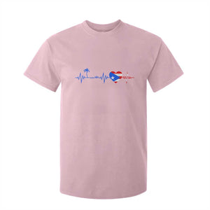 Puerto Rico Flag T Shirt For Kid Heartbeat EKG Pulse Boricua Pride Summer Beach TS10 Light Pink Print Your Wear
