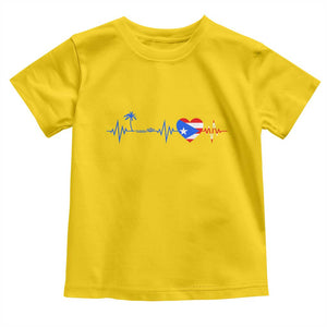Puerto Rico Flag Toddler T Shirt Heartbeat EKG Pulse Boricua Pride Summer Beach TS10 Daisy Print Your Wear