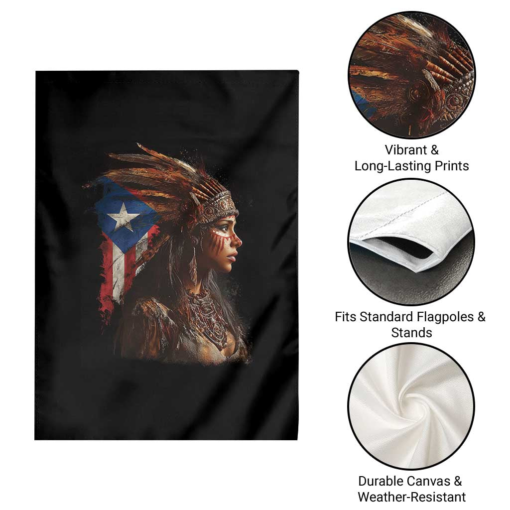 Puerto Rico Taino Warrior Woman Garden Flag Boricua Pride TS10 Print Your Wear