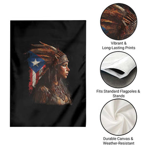 Puerto Rico Taino Warrior Woman Garden Flag Boricua Pride TS10 Print Your Wear