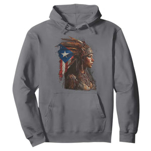 Puerto Rico Taino Warrior Woman Hoodie Boricua Pride TS10 Charcoal Print Your Wear