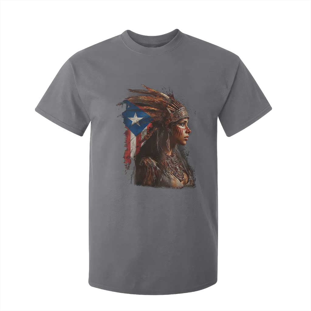 Puerto Rico Taino Warrior Woman T Shirt For Kid Boricua Pride TS10 Charcoal Print Your Wear