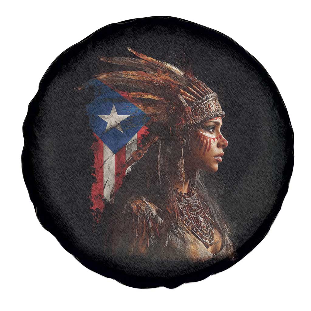 Puerto Rico Taino Warrior Woman Spare Tire Cover Boricua Pride TS10 Print Your Wear