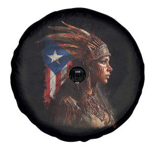 Puerto Rico Taino Warrior Woman Spare Tire Cover Boricua Pride TS10 Print Your Wear