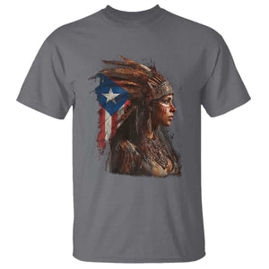 Puerto Rico Taino Warrior Woman T Shirt Boricua Pride TS10 Charcoal Print Your Wear