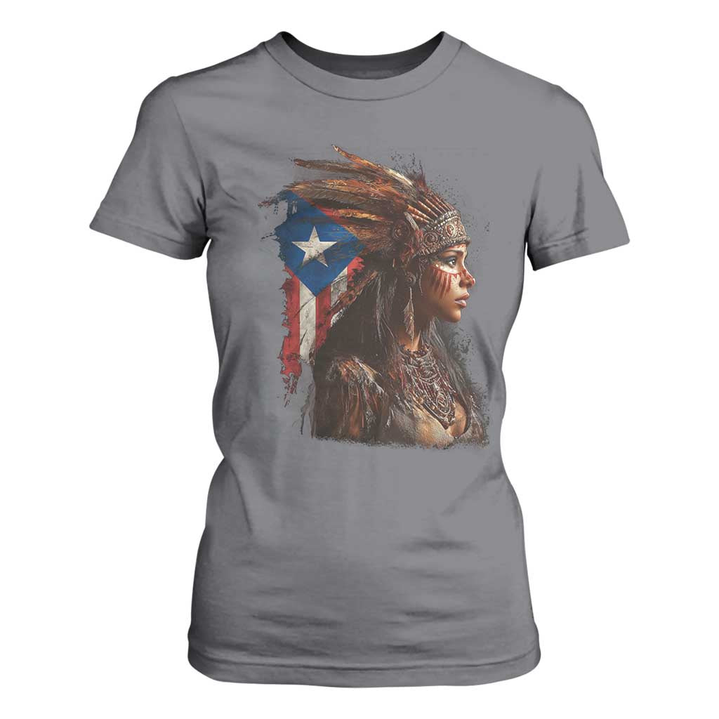 Puerto Rico Taino Warrior Woman T Shirt For Women Boricua Pride TS10 Charcoal Print Your Wear