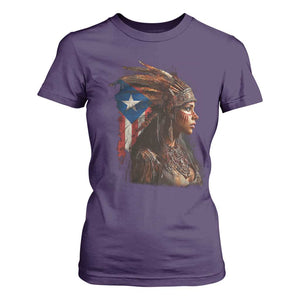 Puerto Rico Taino Warrior Woman T Shirt For Women Boricua Pride TS10 Purple Print Your Wear
