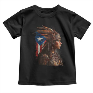 Puerto Rico Taino Warrior Woman Toddler T Shirt Boricua Pride TS10 Black Print Your Wear