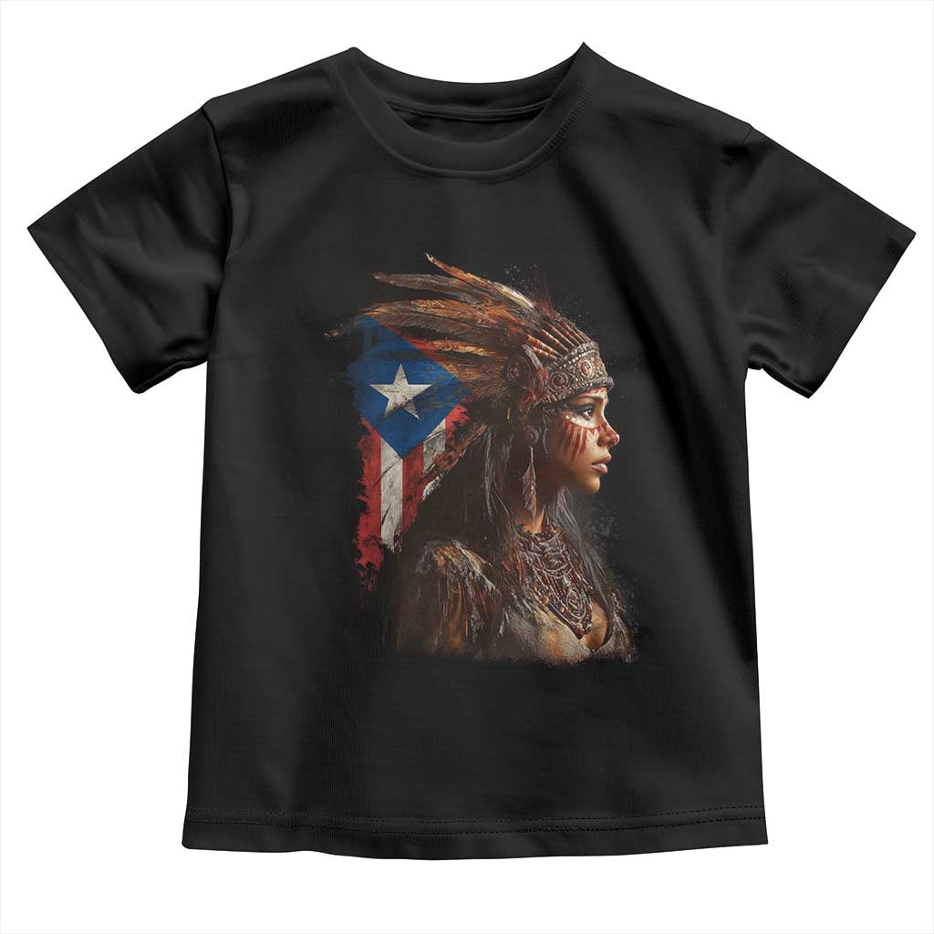 Puerto Rico Taino Warrior Woman Toddler T Shirt Boricua Pride TS10 Black Print Your Wear