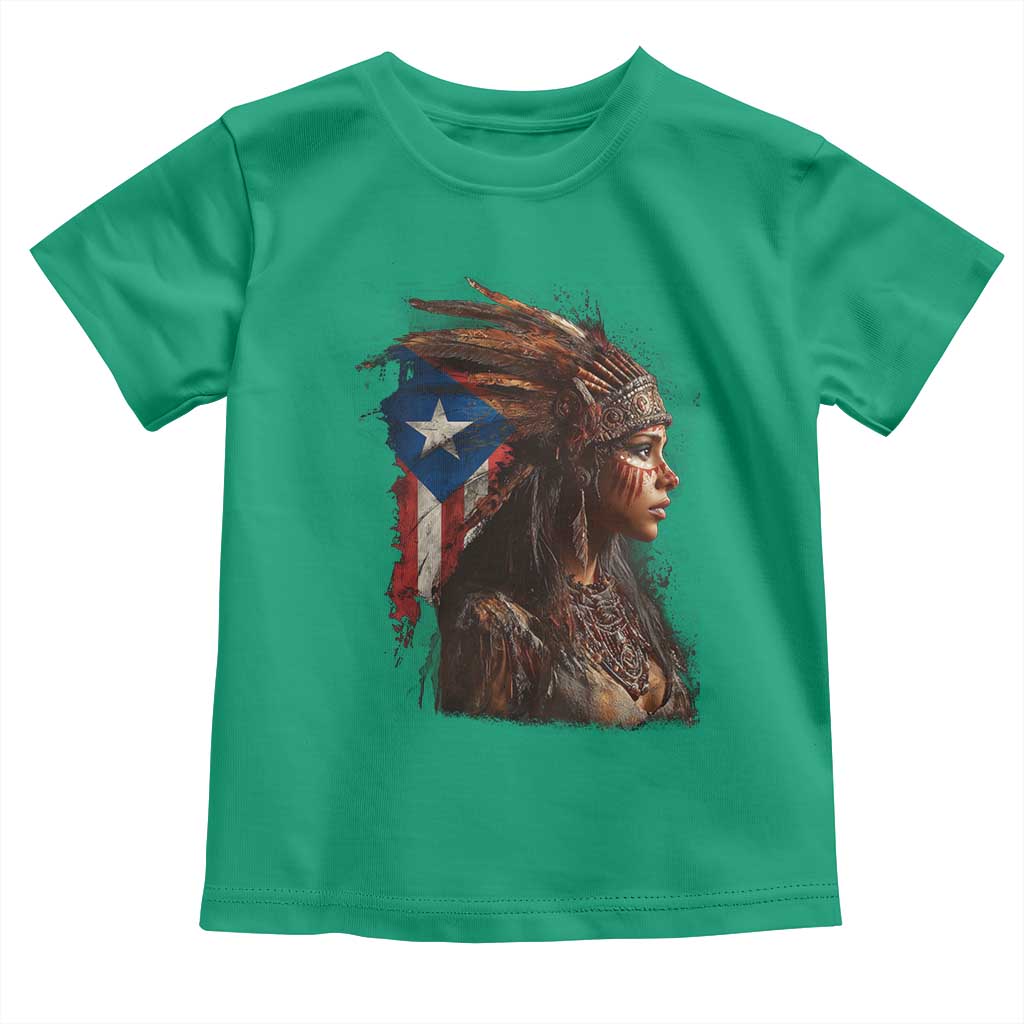 Puerto Rico Taino Warrior Woman Toddler T Shirt Boricua Pride TS10 Irish Green Print Your Wear